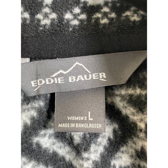 Eddie Bauer Quarter Zip Pullover Fleece Nordic Sweater Womens Size Large Aztec - Picture 14 of 14